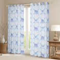 thumbnail image 2 of Manfei Light Blue Ballet Shoes Bow Print Black Out Curtains for Girls, Cartoon Ribbon Bows Curtains Pack of 2 (42x63 Each), 2 of 6