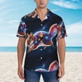 thumbnail image 2 of Pofeuu Colorful Star River Squirrel Print Hawaiian Shirt for Men Sleeves Casual Button Down Summer Beach Dress Shirts T-Shirts,XX-Large, 2 of 7