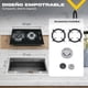 thumbnail image 4 of Parrilla a Gas Cristal Templado 2 Quemadores Gutstark Home Empotrable Hogar, 4 of 8