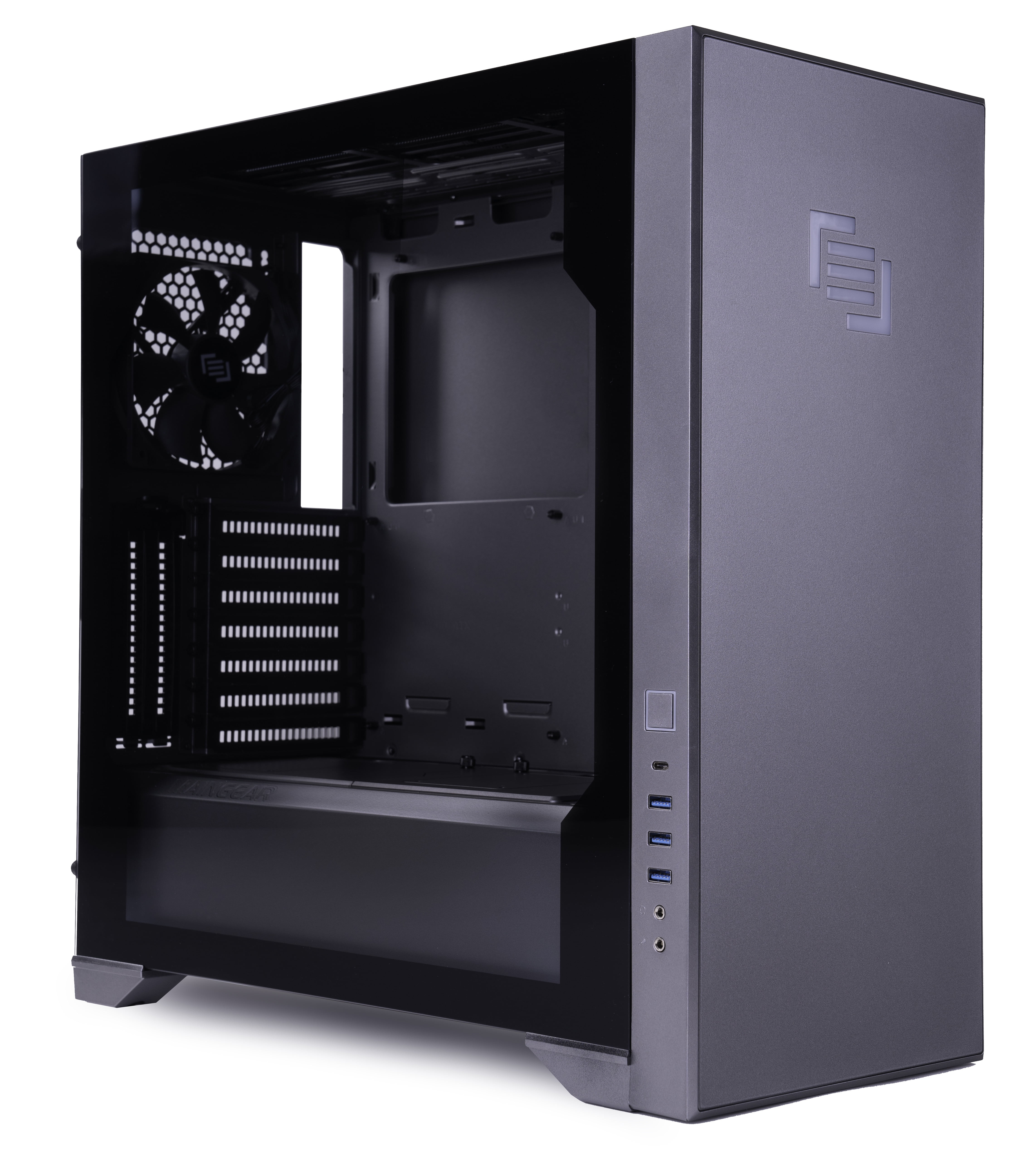 MAINGEAR Vybe Mk. V Chassis Grey DIY PC Case ATX USB C Tempered