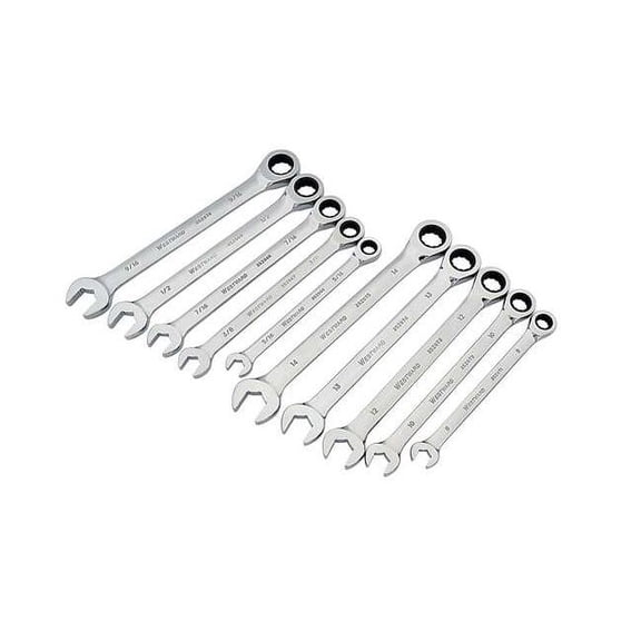 Westward Ratcheting Wrench Set,Pieces 10 1LCF4