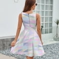 thumbnail image 6 of Polygon Pattern Rainbow Dress Summer Street Style Dresses Female Sleeveless Printed Sundress, 6 of 7