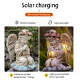 thumbnail image 3 of Yuarrent Adorno decorativo de jardín para niña que trae amor y protección al jardín, buena luz para la tumba del sol Iluminación y accesorios, 3 of 6