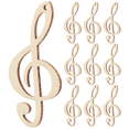 thumbnail image 1 of 10 Pcs Découpes en Forme de Note de Musique Tranches de Bois Non Finies Pièces de Bois DIY Décors, 1 of 5