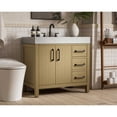 thumbnail image 3 of Elegant Kitchen and Bath 36 inch Single Bathroom Vanity In Honey Brown, 3 of 10