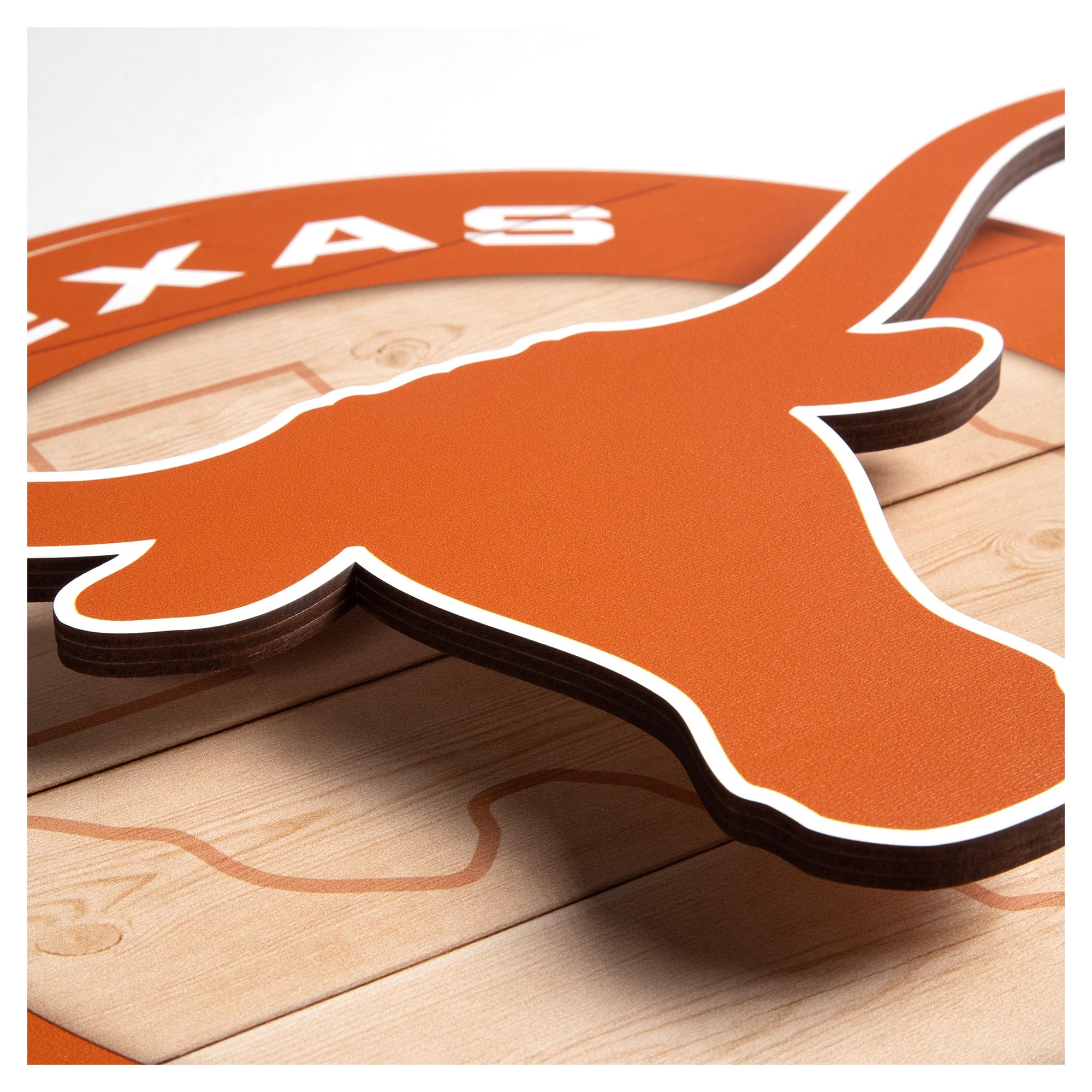 IDNA Texas Longhorns 15" x 15" 3DX Logo Circle Backer Wall Art