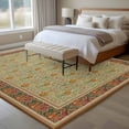 thumbnail image 4 of Large Area Rugs for Living Room Bedroom, Boho Geometric Abstract Floral 8'x10' Rug Washable Carpet Runner Indoor Outdoor, Vintage Ethnic Flower Textured Non Slip Floor Mats Rug for Kitchen, Patio, 4 of 8
