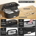 thumbnail image 3 of DCUTIE Electric Lunch Box, 1.5L Safe Food Warmer for Rice and Meals, Leakproof, 3 of 7