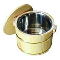 thumbnail image 2 of Cubo de arroz japonés, tazón de arroz de madera para sushi, barril de madera para sushi, recipiente para mezclar arroz 18cm un, 2 of 9