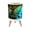Color 2, variant on Small Trash Can with Lid Silhouette Bear Cub Forest Paw Prints Rustic Wood 1.8 Gallon Dog Proof Trash Can Round Garbage Can Waste Bin Wastebasket for Bathroom Bedroom Living Room