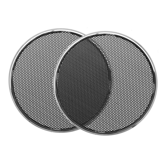 2uds 4.13" Audio Altavoz Rejilla Cubierta Malla Woofer Protección Plateado Tono