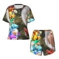 thumbnail image 4 of Lsque Pikmin Women's Short-Sleeved Pajama Set - 2 Piece Soft and Lightweight Sleepwear Set-Large, 4 of 9
