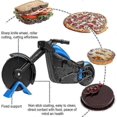 thumbnail image 3 of Motorcycle Pizza Cutter, Funny Pizza Cutter, Stainless Steel Plastic Pizza Roller, Pizza Wheel, Pizza Knife, Pizza Cutter with Sharp Cutter Wheel & St, 3 of 5