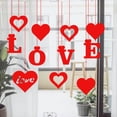 thumbnail image 3 of 11 Pcs Valentine's Day Party Decors Felt Hanging LOVE Heart Decorations (Red), 3 of 7