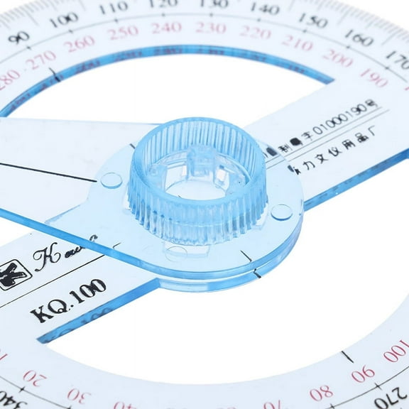 360° Plastic Degree Protractor Angle Edge Finder Measuring Ruler Student Tool