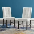 thumbnail image 3 of Promulgate Biscuit Tufted Upholstered Faux Leather Dining Side Chair Set of 2-EEI-3336-WHI, 3 of 8