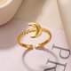 thumbnail image 1 of Anillos de acero inoxidable 316L para mujer, anillos anchos con patrón de retrato chapado en oro, accesorios de joyería de calidad de lujo, envío gratis, 1 of 4