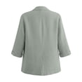 thumbnail image 7 of LPZOOGU 2026 Summer Women’s Linen Blazer Jacket - Lightweight Breathable 3/4 Sleeve One Button Business Casual Suit Jackets, 7 of 7