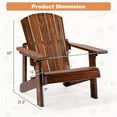 thumbnail image 3 of Costway Set of 2 Kid's Adirondack Chair Patio Wood High Backrest Arm Rest Outdoor Coffee, 3 of 8