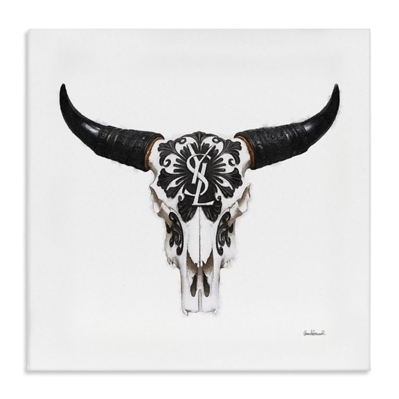 Stupell Industries Southwestern Chic Brand Cattle Skull Canvas Art, 17 x 17, by Amanda Greenwood
