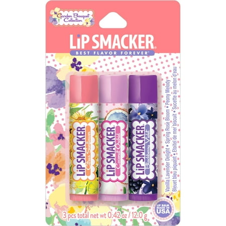 Lip Smacker Parfum floral Baume à lèvres Trio, 0,14 oz, 3 count
