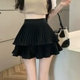 thumbnail image 6 of Fashion Summer Built in Shorts Black Short Skirt Cake Skirt Tennis Skirt High Waist WHITE S, 6 of 8