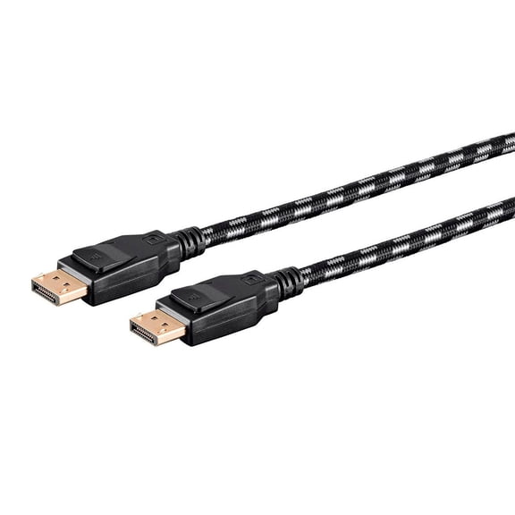 Monoprice Braided DisplayPort 1.4 Cable - 10 Feet - Gray, 8K Capable For Graphic Design, TV Walls and PC Gaming