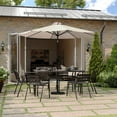 thumbnail image 2 of Flash Furniture Montego Round Umbrella with 32 Solar LED Lights, Tan (GMWLU22002BTAN), 2 of 13