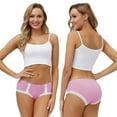 thumbnail image 4 of Asoul Women's Cotton Underwear Soft Stretch Hipster Underpants Packs of 5, 4 of 6