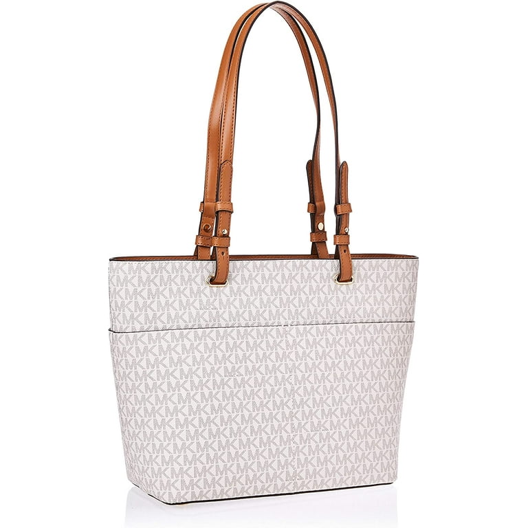  Michael Kors Nomad Large Multi Function Top Zip Tote  Vanilla/Acorn One Size : Clothing, Shoes & Jewelry