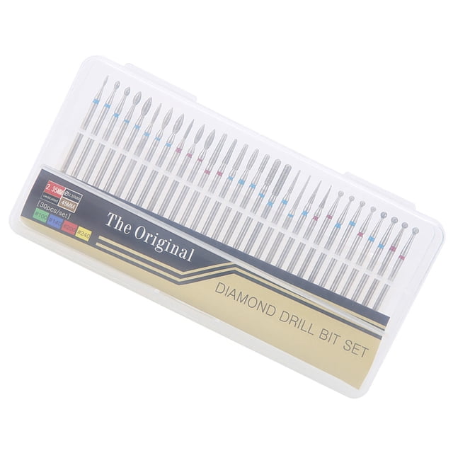 Juego de brocas para uñas Jadeshay 30 piezas brocas de diamante para manicura