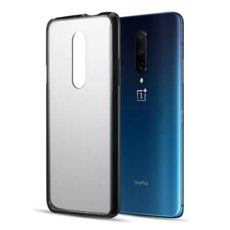 OnePlus 7 Pro Phone Case Ultra Slim Fit Hybrid TPU Rubber Fusion Armor Hard Black Acrylic Transparent Back Full Protective Premium Cover Shockproof Cushion Frame Bumper Phone Case for One Plus 7 Pro