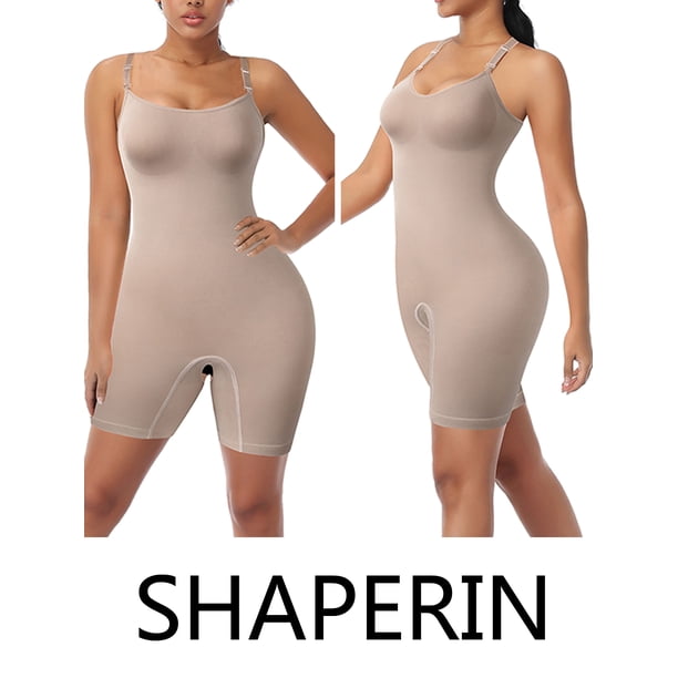 Shaperin Shaperin Women Full Body Shaper Tummy Control Slimming Sheath Butt Lifter Push Up Thigh Slimmer Abdomen Bodysuit Shapewear Walmart Com Walmart Com