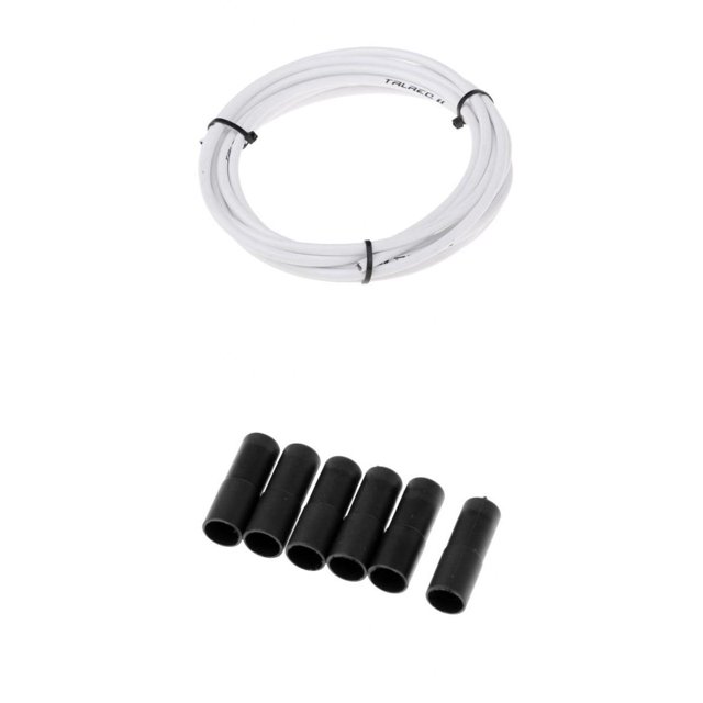 Cable De Freno De Bicicleta, Carcasa De Tubo, Cubierta De Alambre Con Tapa De 6 Extremos, Color Blanco SM SunniMix Cubierta del cable de freno de la bicicleta