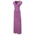 thumbnail image 2 of NINEXIS Women's V-Neck Short Sleeve Maxi Wrap Dress, 2 of 4