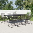 thumbnail image 1 of vidaXL 7 Piece Garden Dining Set Black PVC Rattan, 1 of 8