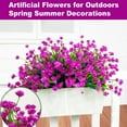 thumbnail image 4 of 12 Bundles Artificial Flowers for Outdoors Summer Decor,Realistic UV Resistant Plants Faux Plastic Flowers, 4 of 9