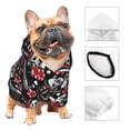 thumbnail image 3 of Honeii Vintage Skull Casino Print Small Dog Hoodies Pet Hooded Sweatshirts Fall Winter Puppy Cat Sweaters Warm Clothes for Small Dogs Outfits Costume-Medium, 3 of 7