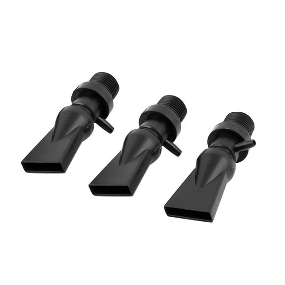REGALWOVEN 3 Pcs Black Plastic Pump Duckbill Nozzle Water Outlet Return Pipe for Aquarium