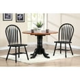 thumbnail image 3 of Selections Arrowback Windsor Dining Side Chair Black/Cherry Solid Wood Set of 2, 3 of 4