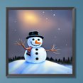 thumbnail image 1 of Pintura de diamante 5D DIY taladro redondo completo Kit de muñeco de nieve decoración del hogar arte artesanal Hugtrwg Para estrenar, 1 of 9
