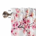 thumbnail image 4 of Watercolor Butterfly Valances for Windows Farmhouse Kitchen Curtains Valances Rod Pocket Valance Curtains for Kitchen Windows Spring Nature Blossom Flowers Window Valances for Bathroom 60"x18", 4 of 6