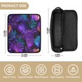 thumbnail image 4 of Hair Tool Organizer Bag with Heat Resistant Mat Removable Travel Storage Case for Hot Air Brushes Curling Irons Neon Palm Leaves Pattern, 4 of 8