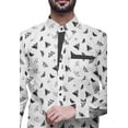 thumbnail image 2 of BESTMAN Slim FitShirtsFor Men Button DownLong Sleeve PrintedShirtsFor Boys, 2 of 5