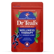 Dr Teals Epsom Salt Magnesium Soak, Wellness Therapy with Rosemary & Mint, 3 lbs