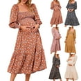 thumbnail image 5 of AOMPMSDX Spring Pregnant Chiffon Dress Small Floral Dress Long Sleeved Dress Pregnants Sexy Photography Props Off Shoulders Maternity Dress A XXL, 5 of 7