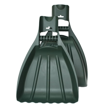 Poly Leaf Scoops - XL Lawn Leaf Claws Hand Rake Scoops Premium 1 Pair