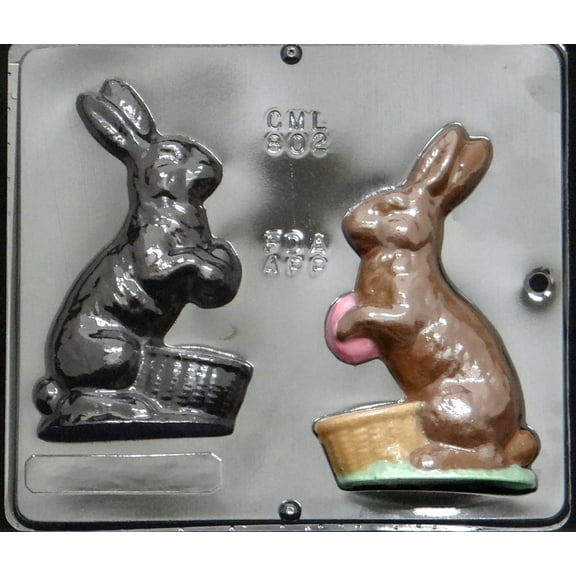 Candy Molds N More 2-Cavity Bunny Chocolate Candy Mold, 1 Count, 802