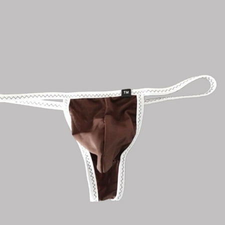 

Fashion Sexy Men Thong Panties Big Pouch Bag Silky Thongs G-String T-Back Briefs