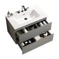 thumbnail image 5 of FFZ Tia 30" Wall Mount Space Grey Bathroom Vanity With Ceramic Sink With Three Faucet Holes, Large Storage Floating Bathroom Vanity For Modern Bathroom,Pre-Assembled, 5 of 6